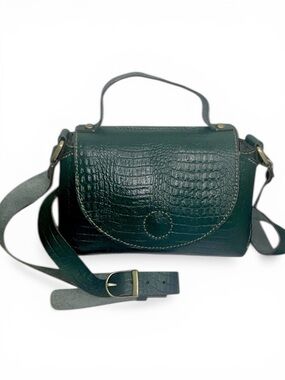 Cowhide Women's Bag New Genuine Leather Women Green Shoulder Bags Crossbody Bag